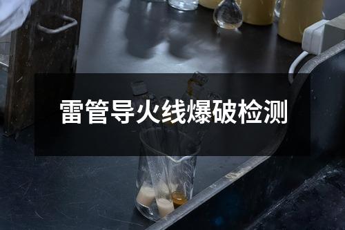 雷管导火线爆破检测
