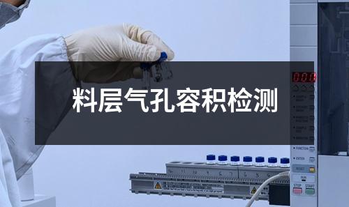 料层气孔容积检测