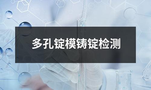 多孔锭模铸锭检测