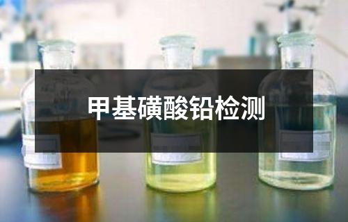 甲基磺酸铅检测