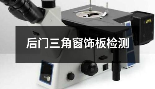 后门三角窗饰板检测