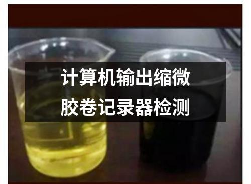 计算机输出缩微胶卷记录器检测