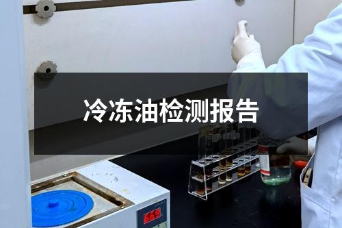 冷冻油检测报告