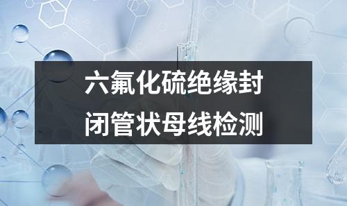 六氟化硫绝缘封闭管状母线检测