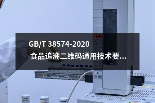 GB/T 38574-2020 食品追溯二维码通用技术要求