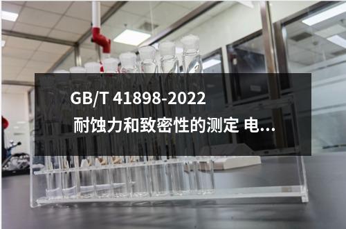 GB/T 41898-2022 耐蚀力和致密性的测定 电化学法