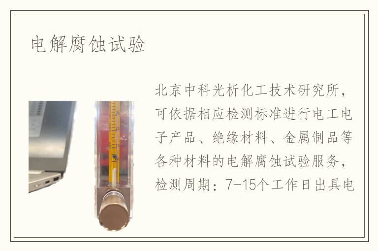 电解腐蚀试验