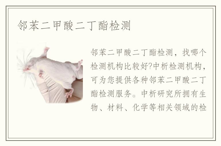 邻苯二甲酸二丁酯检测