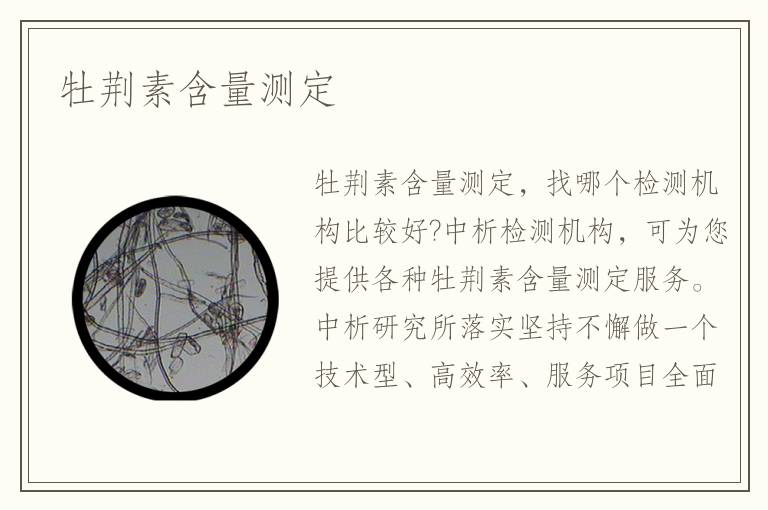 牡荆素含量测定