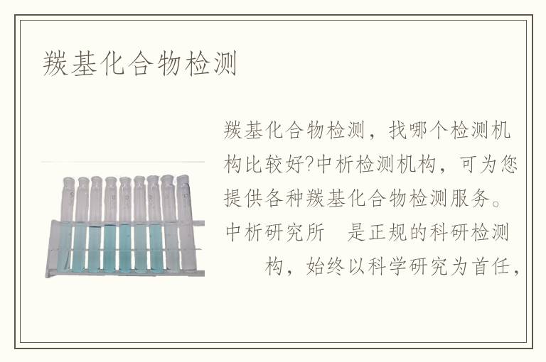羰基化合物检测