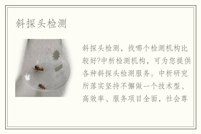 斜探头检测