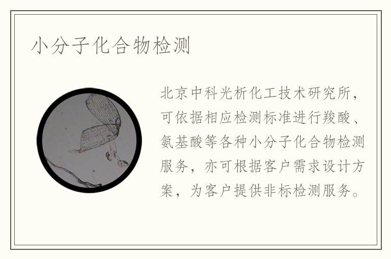 小分子化合物检测