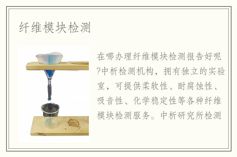 纤维模块检测