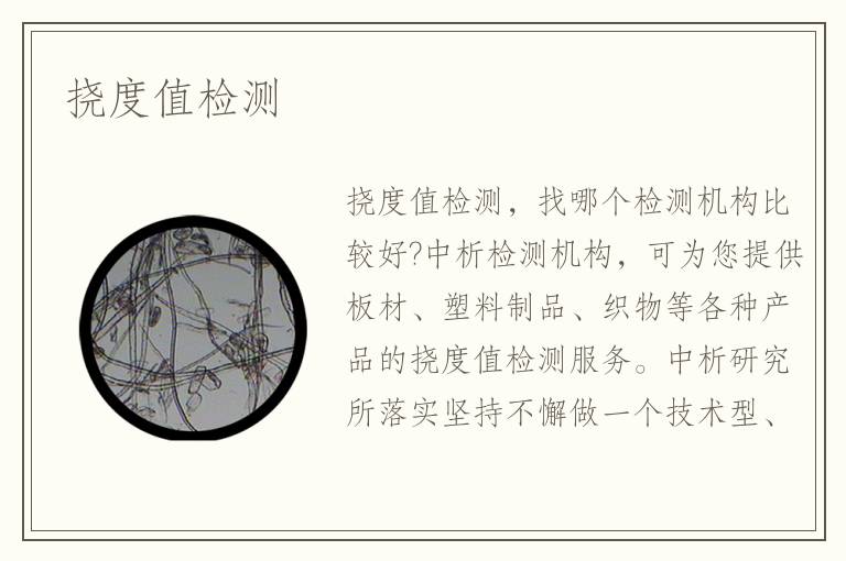 挠度值检测