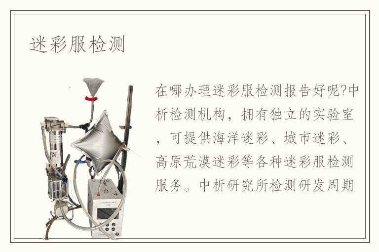 迷彩服检测