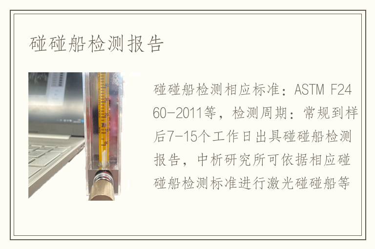 碰碰船检测报告