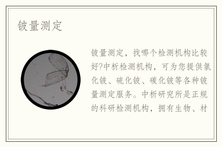 铍量测定