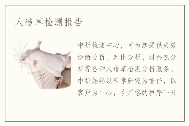 人造草检测报告
