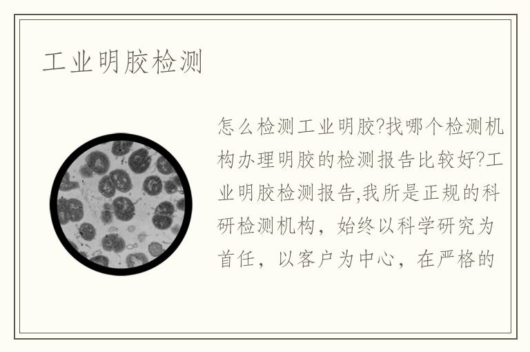 工业明胶检测