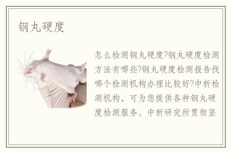 钢丸硬度