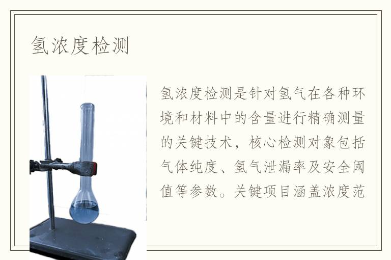 氢浓度检测