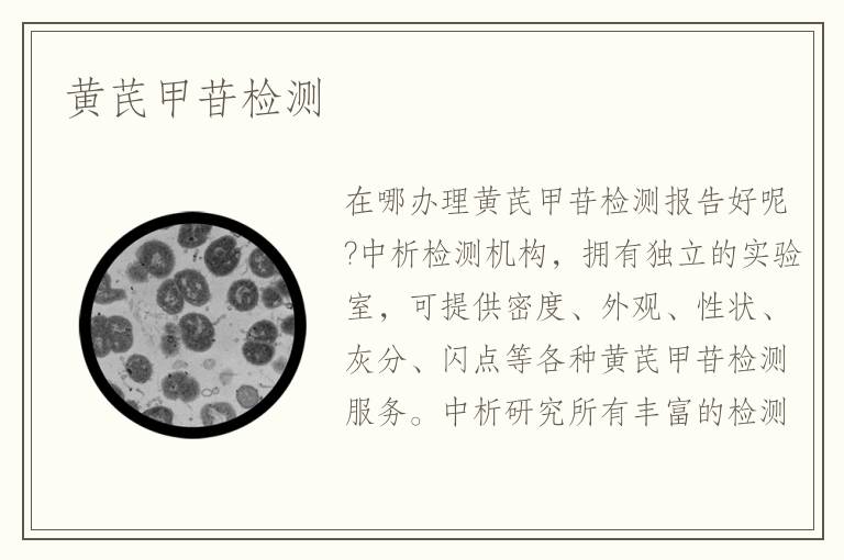 黄芪甲苷检测